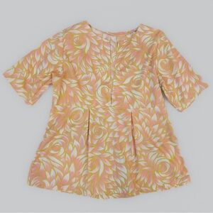 Handmade vintage peach pleated blouse